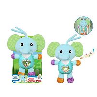 Музичне брязкальце 1963-1 підсвічування, звуки тварин, мелодії, кумедні звуки, шумливі вушка, кульки, пластиковий тулуб, текстильні голова та кін