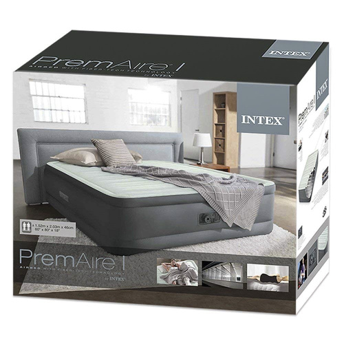 Надувне ліжко Intex 64906 (двоспальне, 46*152*203 см., вбудований електронасос 220V, навантаження до 300 кг.) фото 3