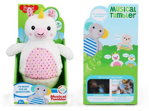 Дитячий нічник-неваляшка 1914-4 пісні, підсвічування, в коробці