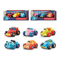 Набір машин JZD 207 2 види, 3 штуки, розмір: 7.5х5.5х4.5 см, матеріал: вініл, в коробці