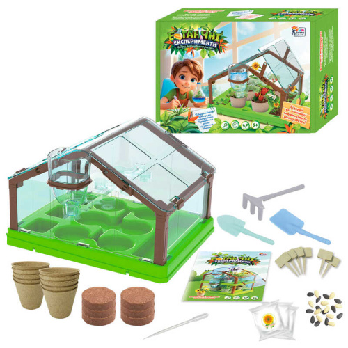 Ботанічні експерименти 4FUN Game Club 78522 ( ґрунт, теплиця, насіння, інструменти, в коробці)