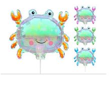 Повітряна кулька М 20295 ЦІНА ЗА 20 ШТУК В УПАКОВЦІ, “Краб”, підсвічування, в пакеті