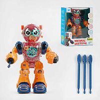 Робот 93069 "WToys", ОЗВУЧУВАННЯ УКРАЇНСЬКОЮ МОВОЮ, шестерні, звуки, підсвічування, стріляє, в коробці