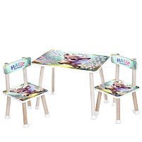 Дитячий столик Bambi M 501-30 «Оленя» (стіл 40*44,5*60 см, 2 стільця 28,5*28,5*51 см)
