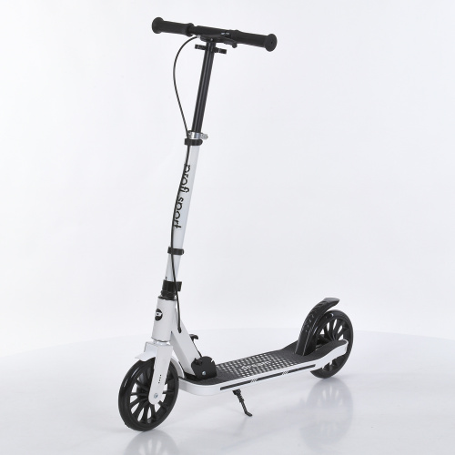Самокат дитячий Trike SR2-090-W (двоколіісний, колеса: PU, Ø195 мм, кермо: складане, висота 81-101 см, гальма: передне ручне, задне ножне, білий)