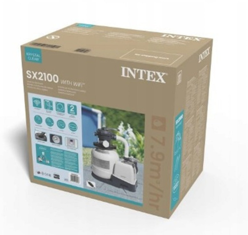 Фільтр-насос пісочний Intex 26656 (7900 л/год., 55 кг., 250W, для басейнів об'ємом да 37800 л., таймер, керування по WiFi, підключення Ø38 мм) фото 3