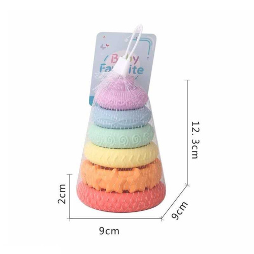 Пірамідка 638-208 гумова, 6 лементів, в сітці