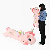 М'яка іграшка M 14725 "Єдиноріжка", довжина 83 см, у пакеті