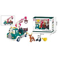 Спецтехніка A 88030 інерція, підсвічування, звуки, парогенерація, рухомі елементи, конструктор, на батарейках, в коробці