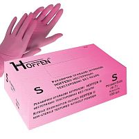 Рукавички нітрилові S Hoffen 3.5г нестерильні текстуровані б/п 50пар/уп Stenson HFN-14352S