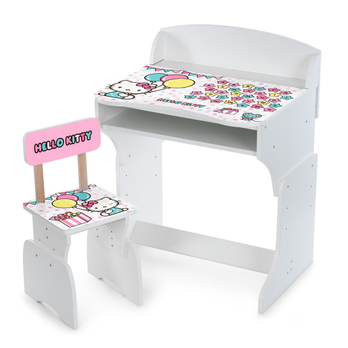 Парта шкільна Bambi M 301-1 «Hello Kitty» (44,5*68,5*88 см, стілець, полиця під столом, підніжка)