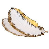 Блюдо порцеляна "Golden leaf" 15.5" (39.5см) Stenson MC6154