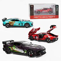 Машинка TX 43688 "Авто Експерт", 3 види, металопластик, масштаб 1:22, світло, звук, інерція, відчиняються двері, багажник та капот, в коробці,