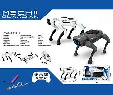 Пес на радіокеруванні QF 660-1 2 види, звуки, додаток, підсвічування, пульт 2.4 G, акум. 3.7V, USB-Type C кабель, виконує команди, озвучування ан