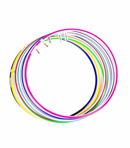Обруч гімнастичний Bamsic 0171 «Веселка 3» (Ø82 см)