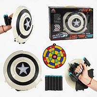 Щит-пістолет SB 575 підсвічування, механічний принцип, стріляє м’якими патронами, 6 патронів, рухливі елементи, мішень, в коробці