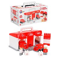 Гараж 1867 "Technok Toys", “Пошта”, 2 машинки, запускач, 2 ігрові фігурки, в коробці