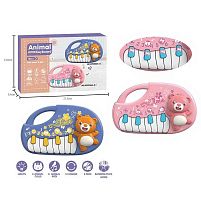 Піаніно MTK 036 A-2 2 кольори, на батарейках, звуки тварин, підсвічування, режими, звук, в коробці