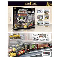 Залізниця 699-28 A світлові та звукові ефекти, акумулятор 3.7 V, USB кабель, парогенерація, автоматичний принцип роботи, в коробці