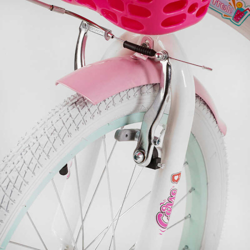 Велосипед 20" дюймів 2-х кол. "CORSO Sweety" SW-20603 / 206037 (1) БІЛИЙ, алюмінієва рама 11’’, ручні гальма, прикраси, зібраний на 75% фото 5