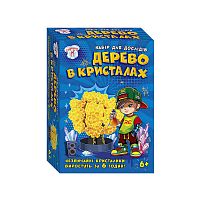 Набір для експериментів "Дерево в кристалах (жовте)" 10114174У "Ранок", розчин, основа, в коробці