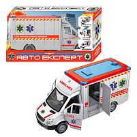 Машинка TK 97569 "Авто Експерт", "Швидка допомога", ОЗВУЧ УКР МОВОЮ, інерція, звук, підсвіч, вірші, пісні, двері, та дах відчиняються, в коробці