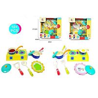 Набір посуду ABS 686-26 2 види, 10 елементів, плита, тарілочка, каструля, сковорода, в коробці