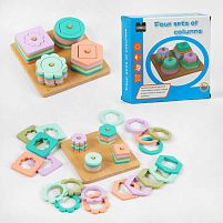 Логічна гра C 60389 кілочки, геометричні фігури, в коробці