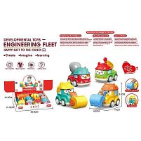 Набір машин BM 2607 ЦІНА ЗА 8 ШТУК В БЛОЦІ, "Спецтехніка", інерція, рухомі елементи, в коробці