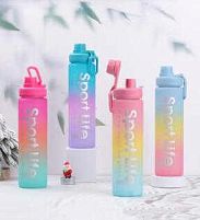 Пляшка для води C 76368 4 види, 800 мл, пластикова, в пакеті, ВИДАЄТЬСЯ ТІЛЬКИ МІКС ВИДІВ