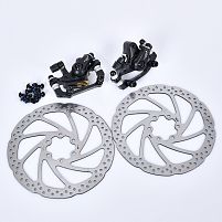 Гальмівна система для електровелосипеда Profi MEB 700C PULSE BRAKE (механіка, передні+задні гальмівні диски та супорта)