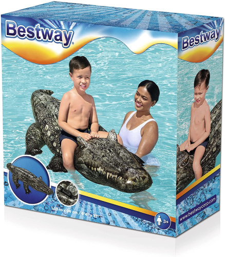 Плотик дитячий надувний для плавання BestWay 41478 «Рептилія» (94*193 см, ручки, вік 3+, до 45 кг) фото 6