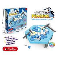 Настільна гра 1124 платформа-столик, пінгвін, 2 молоточки, в коробці