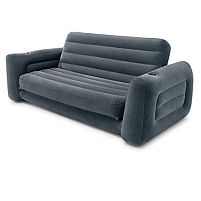 Надувний диван-трансформер 2 в 1 Intex 66552 (66*203*224 см., з двома підстаканниками, навантаження до 200 кг)