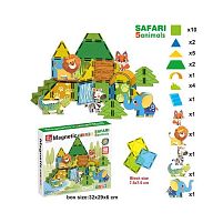 Магнітний конструктор SQ 66001-5 30 деталей, 5 фігурок тварин, в коробці