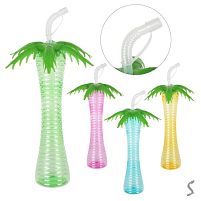 Склянка з кришкою та трубочкою "Palm" 500мл Stenson R38207