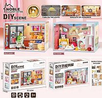 Набір меблів 2027-119 2 види, підсвічування, меблі, фігурки, в коробці