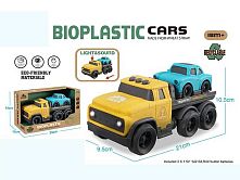 Набір машин 933-952 AM 2 машинки, звуки, мелодія, підсвічування, з біопластику, в коробці