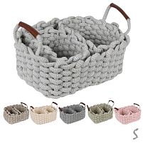 Кошик з ручками 3пр/наб 34*29*16/23*15*14см Stenson R38458