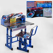 Дитяча парта-трансформер зі стільчиком X-Toys В-21065 (полиця, надбудова, регульована висота)