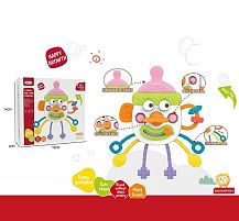 Брязкальце 368-75 “Клоун”, прорізувач, рухомі елементи, поп-іт, в коробці