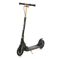 Самокат дитячий Trike SR2-090-B (двоколіісний, колеса: PU, Ø195 мм, кермо: складане, висота 81-101 см, гальма: передне ручне, задне ножне, чорний)