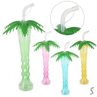 Склянка з кришкою та трубочкою "Palm" 350мл Stenson R38209