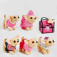 Собачка в сумці С 50085 "Чіхуахуа", 5 видів, гавкає, в пакеті, ВИДАЄТЬСЯ ТІЛЬКИ МІКС ВИДІВ