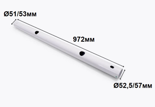 Балка Intex 12162 (горизонтальна, тип: «B», ↔972 мм, Ø51/53 мм, Ø52.5/57 мм, до прямокутних бассейнів серії Rectangular Metal Frame ▭300*200*75 см) фото 2