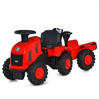 Каталка-толокар Bambi Racer M 6154-3 (трактор з причепом, граблі, лопатка, колеса: пластик, 90*32*35,5 см, червоний, до 20 кг)