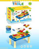 Столик з конструктором 471 висота столика 19 см, машинки, конструктор, в коробці