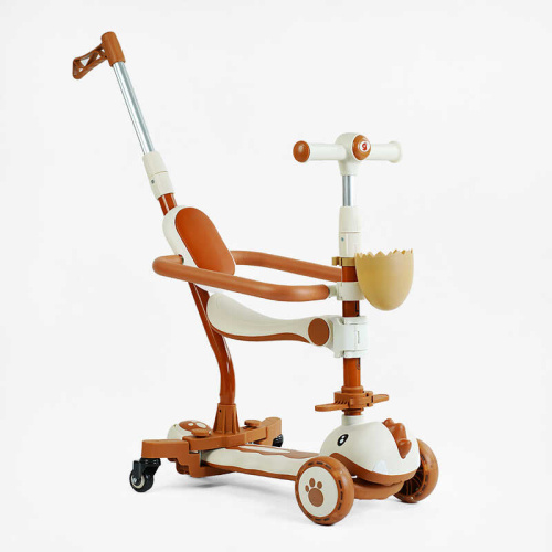 Самокат-беговел триколісний Skyper GL-09077 (колеса: Ø4,92"/PU, рама: алюміній/складна, сидіння, захісний бампер, батьківська ручка, до 25/50 кг)