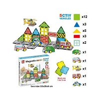 Магнітний конструктор SQ 66001-2 30 деталей, 4 машинки, 1 гелікоптер, в коробці