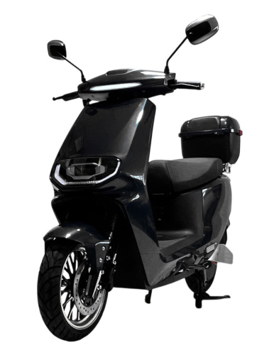 Електроскутер Aima GTX Black (колеса: Ø12", акб: 72V/30Ah/Li-ion/з'ємна, мотор: 2000W, пробіг на одному заряді до 80 км, до 70 км/год, чорний)